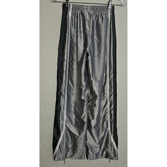NIKE Athletic Pants Silver Gray Drawstring Waist Ankle Zipper Youth Medium 10-12 - Picture 5 of 13